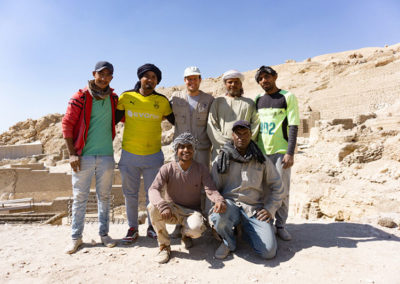 Cisco y su equipo de excavadores de las galerías ptolemiacas.