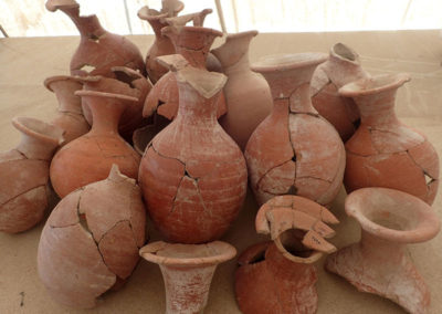 Bettina ha estado trabajando estos días con un depósito de cerámica de comienzos de la dinastía 18.