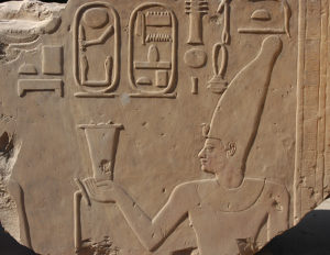 Relieve de Amenhotep I en el museo al aire libre de Karnak