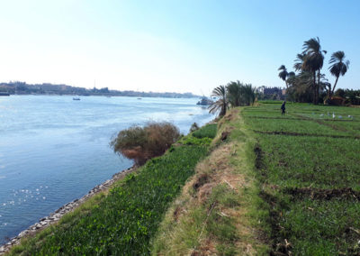 A orillas del río Nilo.