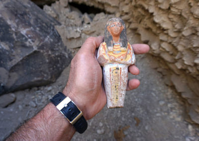 Shabti de Tutuya, de época de Ramsés II, hallado hoy en el pozo de Angie.
