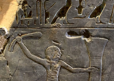 Detalle de la peregrinación a Abydos en la tumba de Djehuty