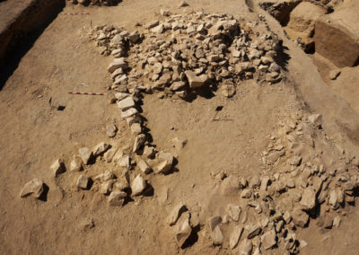Acumulación de piedras en la zona que excava Kristian.