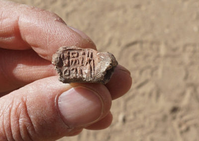 Impronta de sello hallada por Cisco, asociada a las momias de animales.