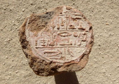 Impronta de un cono funerario de Ra, supervisor del doble granero del Alto y Bajo Egipto.