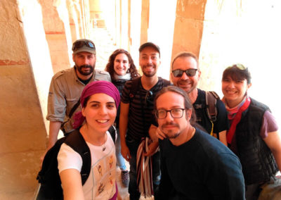 Los excursionistas: Laura, Curro, Carmen, Jesús, Dani, María y David.