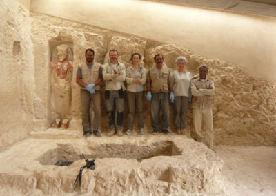 Equipo de restauración hispano-egipcio.