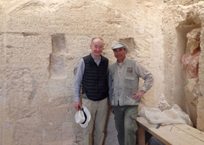 El sobrino nieto de Wilhelm Spiegelberg, Richard, nos ha visitado hoy para conocer dónde dio sus primeros pasos como egiptólogo su antepasado.