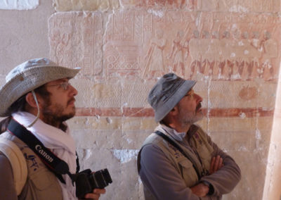 José Miguel y Curro disfrutando de los detalles de la expedición al Punt.