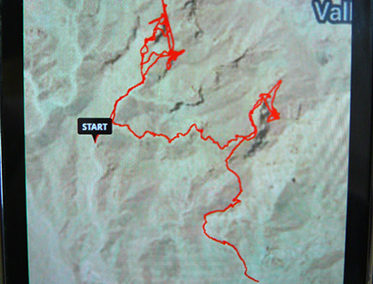 El recorrido de hoy en el GPS de Curro.