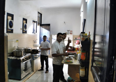 Acción en la cocina del hotel Marsam.