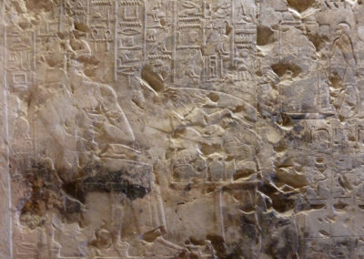 Detalle de una escena del pasillo de la tumba de Djehuty, de quien se dice que es “los oídos del rey del Alto Egipto y los ojos del rey del Bajo Egipto.”