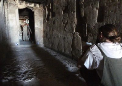 Escaneando el pasillo de la tumba-capilla de Djehuty