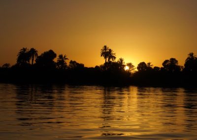 Puesta de sol desde el Nilo.