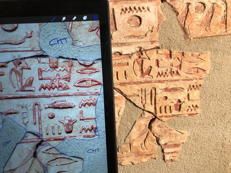 Trabajos de epigrafía digital en la tumba de Djehuty (TT 11) en Dra Abu el-Naga
