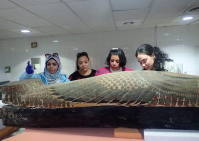 La restauración de Neb para la exposición en el Museo de Luxor va en marcha.