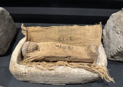 El shabti de Djehuty con su lino inscrito con su nombre.